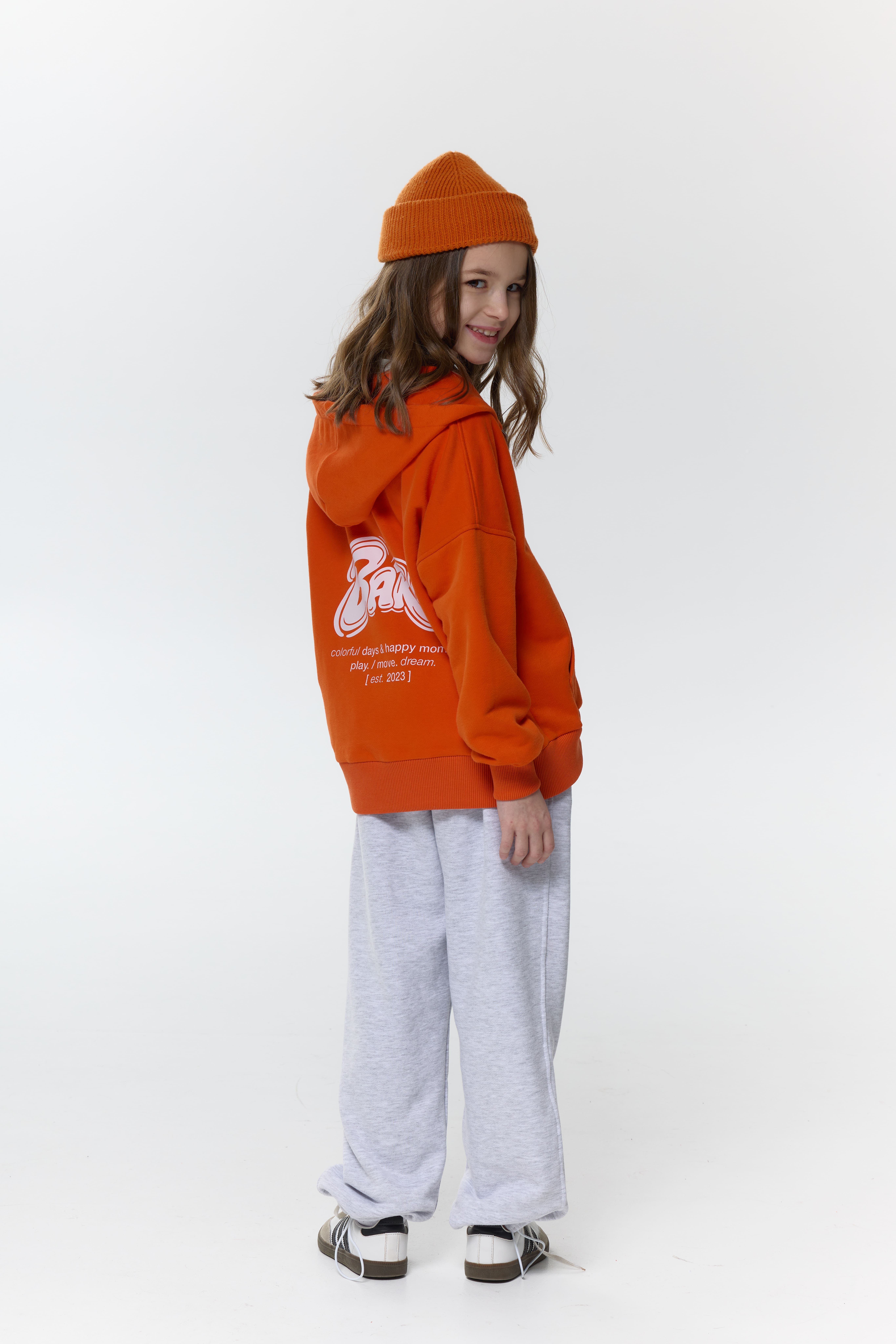 Худі зіп barvà оранж unisex